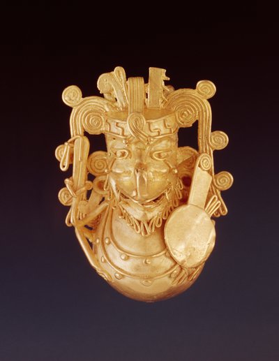 Aztekischer Voglgott (Gold) von Aztec